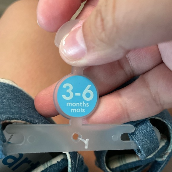 Carter's Denim Blue Kids Sneakers size 3-6M-NWT - Picture 5 of 5